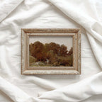 Moody Rustic Autumn Forest Printable Wall Art | Vintage Autumn Nature Print