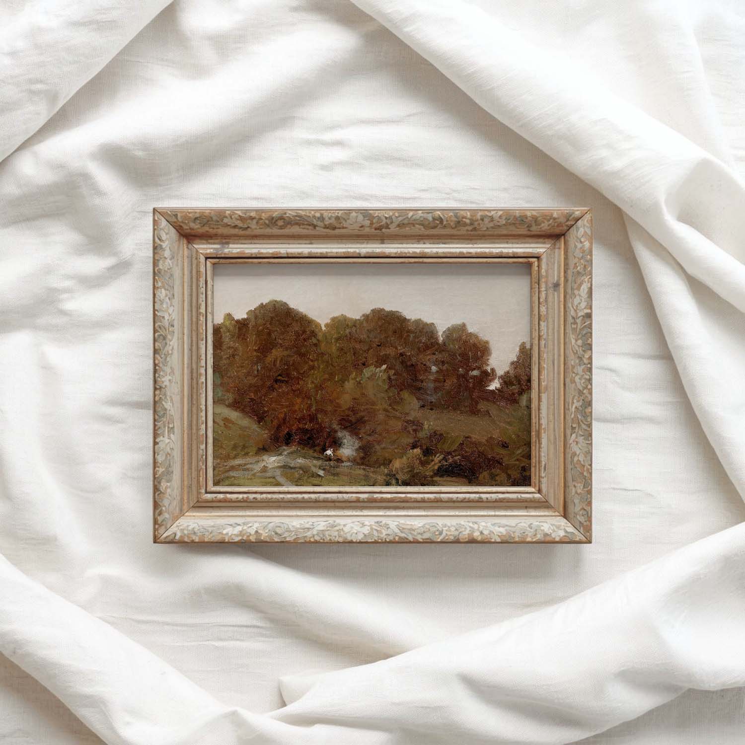 Moody Rustic Autumn Forest Printable Wall Art | Vintage Autumn Nature Print