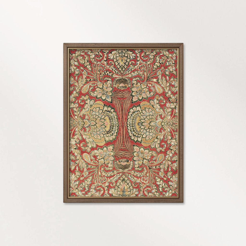 Crimson and Gold French Floral Printable Wall Art (Digital Download)
