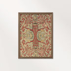 Crimson and Gold French Floral Printable Wall Art (Digital Download)