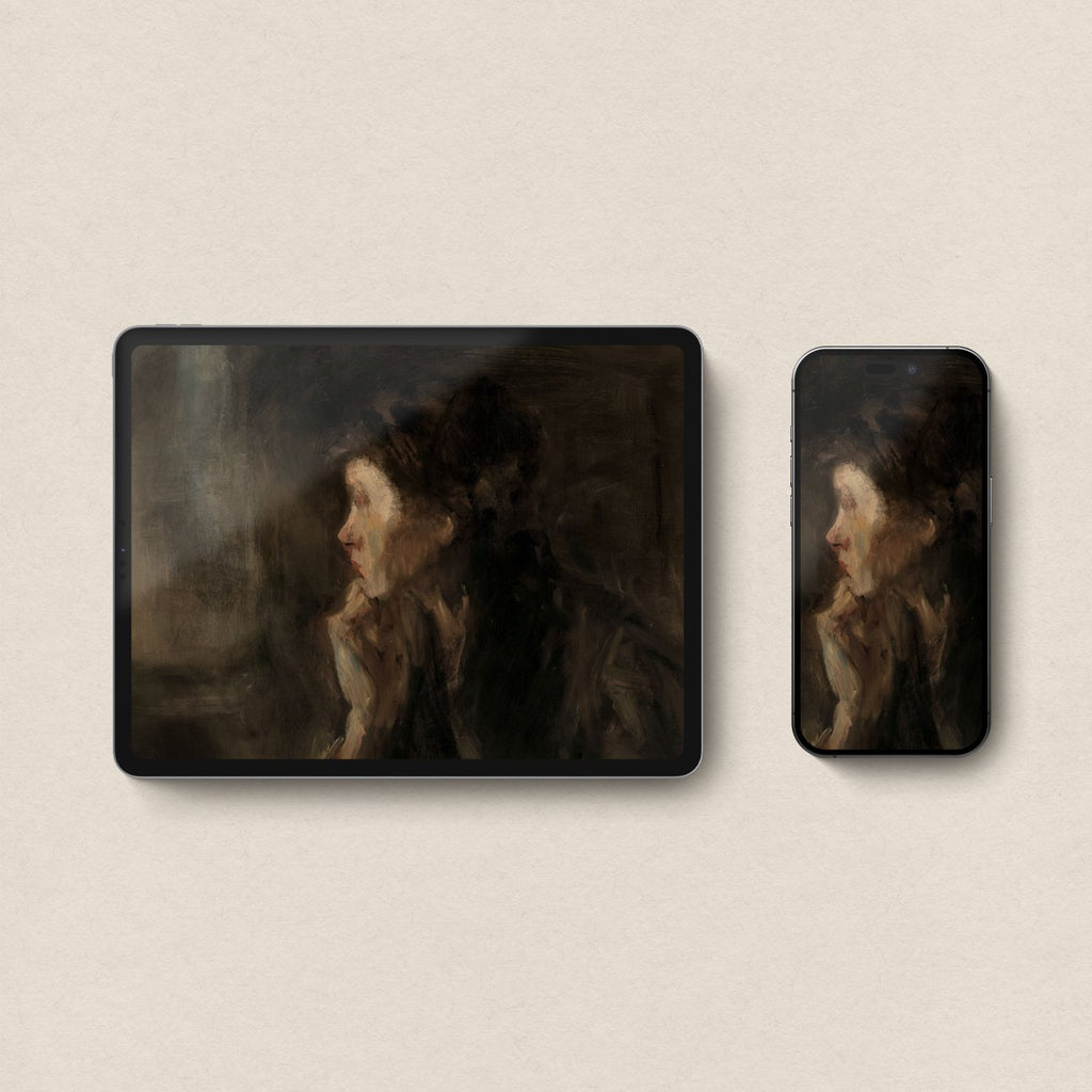 Dark Academia Daydreamer iPhone & iPad Wallpaper Set (Digital Download)