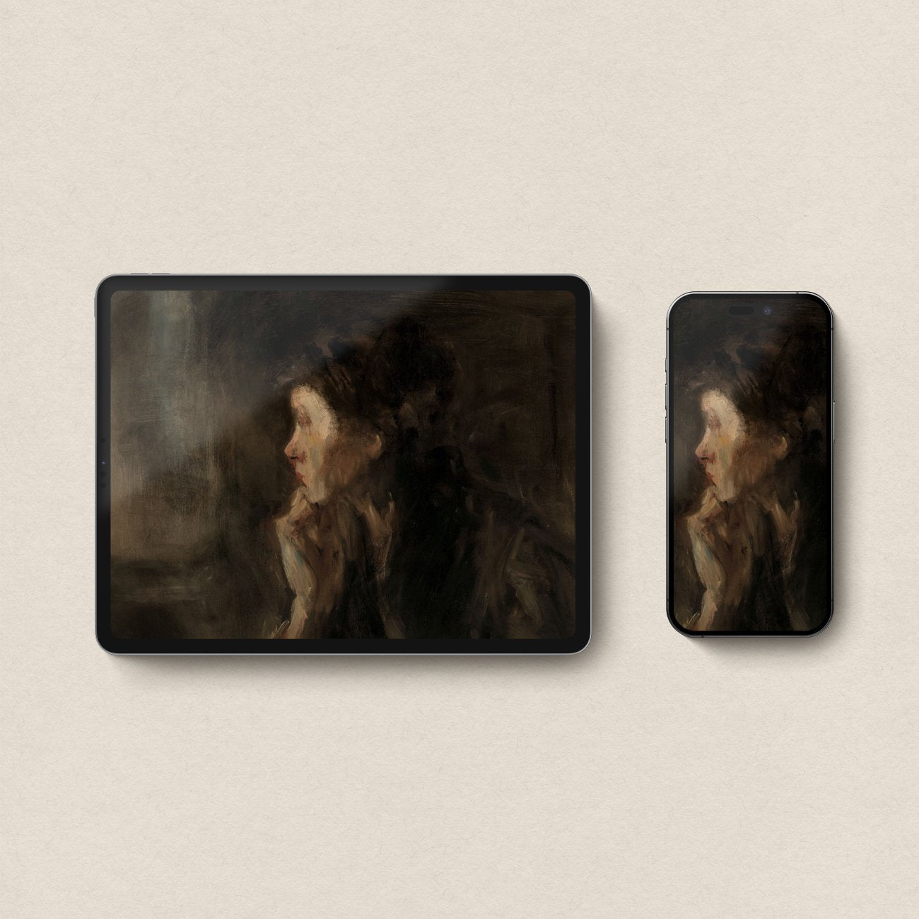 Dark Academia Daydreamer iPhone & iPad Wallpaper Set (Digital Download)