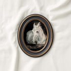 Vintage White Horse Stable Wall Art Printable (Dark Academia Equestrian)