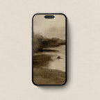 Neutral Minimal Landscape Wallpaper Bundle – Moody Brown Matching Device Set