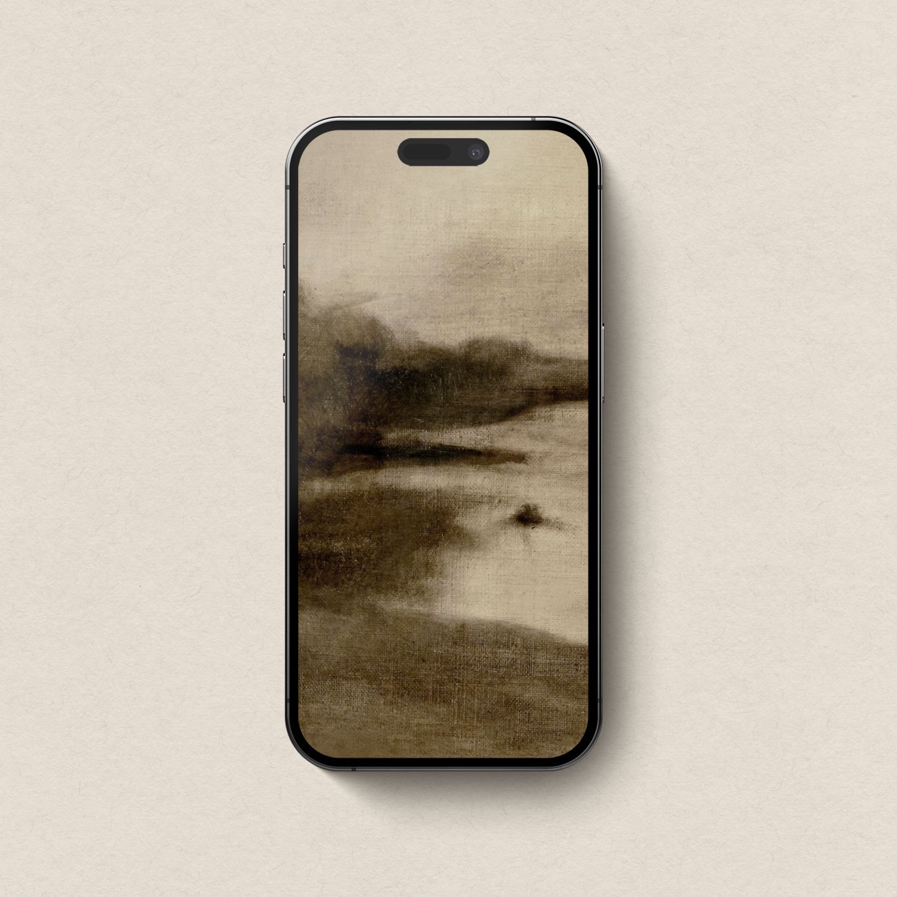 Neutral Minimal Landscape Wallpaper Bundle – Moody Brown Matching Device Set
