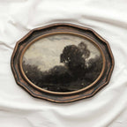 Vintage Moody Forest Lake Wall Art Printable (Dark Academia) — Nature Reflection Painting