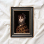 Vintage Maiden Portrait Wall Art Printable (Classical Woman) — Dark Academia Neutral