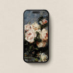 Dark floral aesthetic iPhone wallpapers with vintage roses and botanical artwork