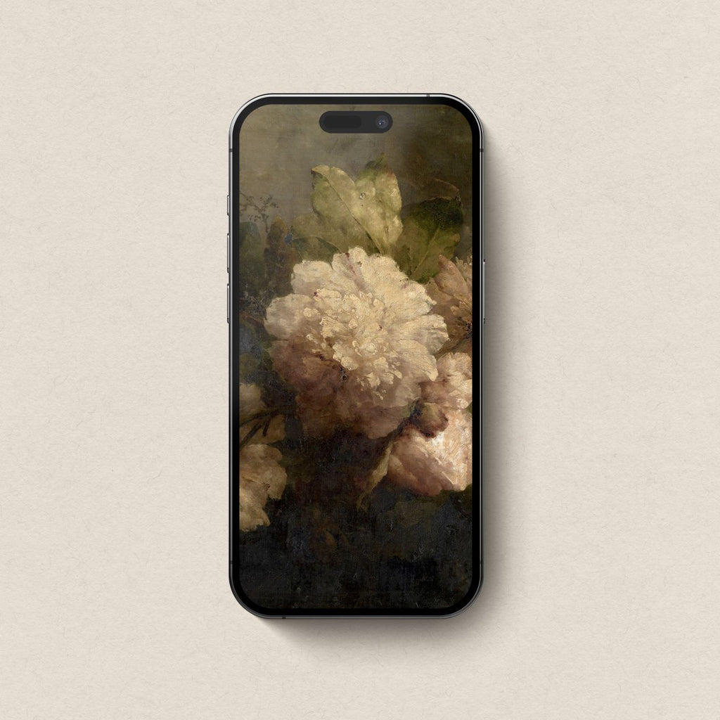 Antique Dark Floral Rose Oil Painting Wallpaper Bundle (iPhone + iPad + MacBook + Desktop) — Dark Academia