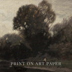 Vintage Moody Forest Lake Wall Art Printable (Dark Academia) — Nature Reflection Painting