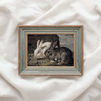 Baroque Rabbit Wall Art Print (Antique Dark Romantic Woodland Landscape)