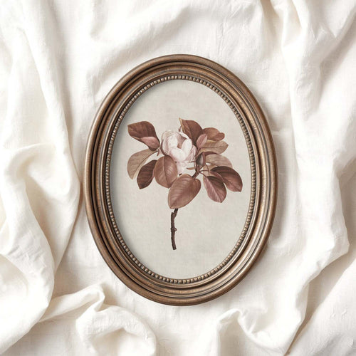 Burgundy Rose Botanical Wall Art Print Digital Download – Moody Vintage Wine Floral Printable Wall Art