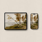 Muted Ochre Autumn Landscape Wallpaper Bundle | iPhone, iPad & Desktop Wallpapers (Digital Download)