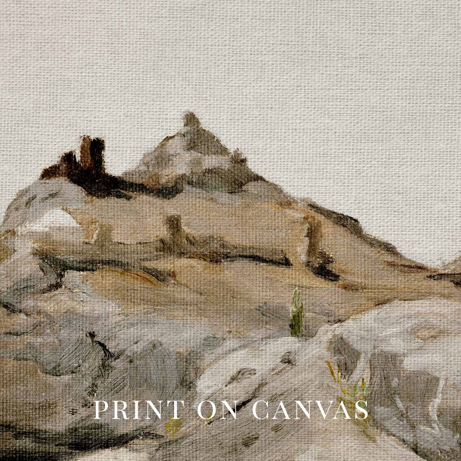 Rocky Mountains Printable Wall Art | Boho Neutral Mountain Landscape Print