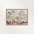 Muted Multicolor Watercolor Abstract Wall Art Printable — Above Bed Statement Print