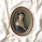 1920s Flapper Portrait Wall Art Printable | Blue Headband Vintage Oil Painting Woman (Digital Download)