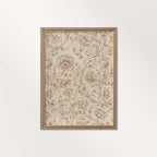 Neutral Boho Floral Tapestry Printable Wall Art – Taupe Vintage Cottagecore Decor