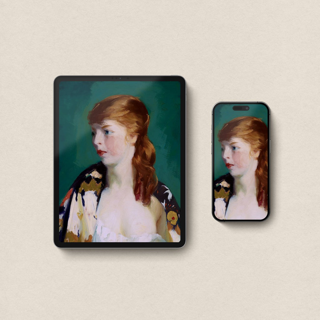 Emerald Green Parisian Fashion iPhone & iPad Wallpaper Set (Digital Download)