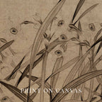 Antique Autumn Wildflower Wall Art Printable – Mid Century Neutral Beige Botanical Print