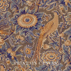 Rust and Navy Botanical Bird Printable Wall Art (Digital Download)