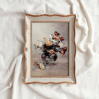 French Cottage Grey Rose Still Life Wall Art Printable (Digital Download) — Parisian Farmhouse Vertical Oil Painting