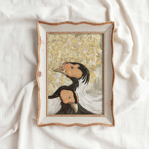 19th-Century French Bird Wall Art Printable – Antique Farmhouse Tapestry Print (Digital Download)