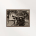 Moody Victorian London Horse and Carriage Wall Art Printable – Vintage Cityscape Print (Dark Academia)
