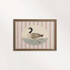 Goose Nursery Wall Art Printable (Digital Download) — Blush Pink Striped Storybook Bird Decor