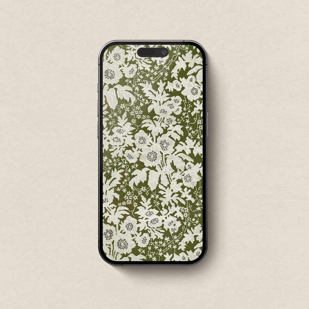 Cottage Fern Botanical Wallpaper Set – Green Floral iPhone & iPad Bundle (Digital Download)