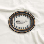 Whale Nursery Wall Art Printable (Digital Download) — Navy Striped Storybook Ocean Decor