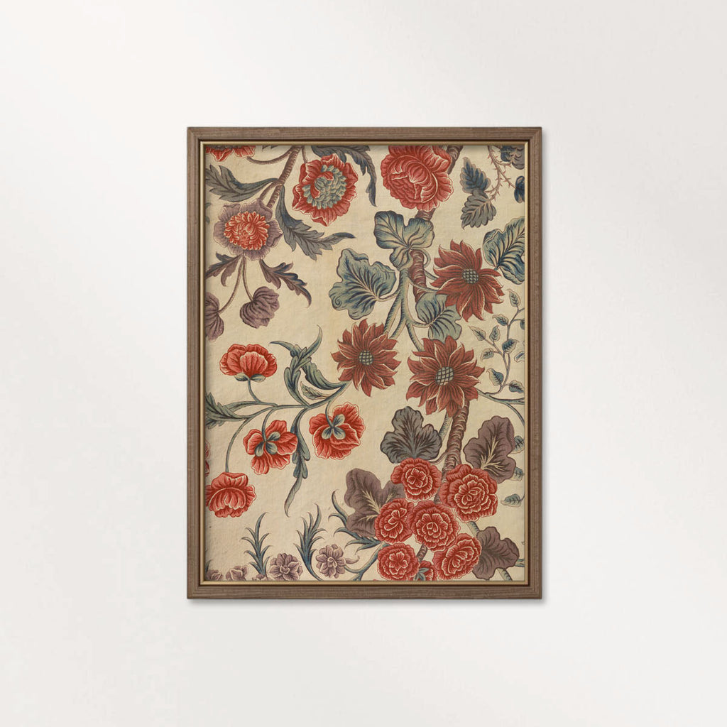 Vintage Red Herbarium Floral Printable Wall Art (Digital Download)