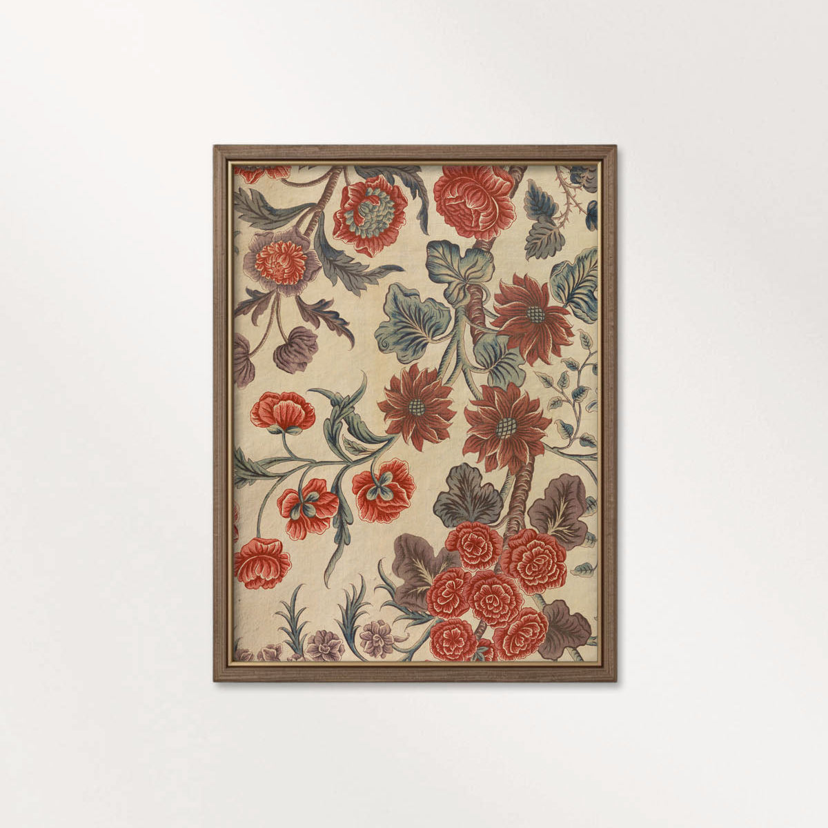 Vintage Red Herbarium Floral Printable Wall Art (Digital Download)