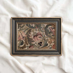 Vintage Tiger Lily Botanical Wall Art Printable – Antique Floral Tapestry Print (Digital Download)