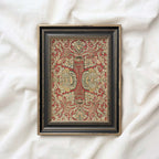 Crimson and Gold French Floral Printable Wall Art (Digital Download)