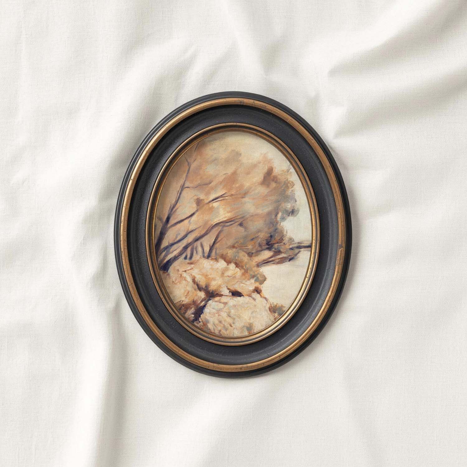 Warm Muted Rustic Landscape Wall Art Printable – Earth-Tone Abstract Nature Print | Muted Abstract Art