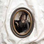 Heritage portrait art print for modern rustic decor with timeless vintage character and elegant styling.