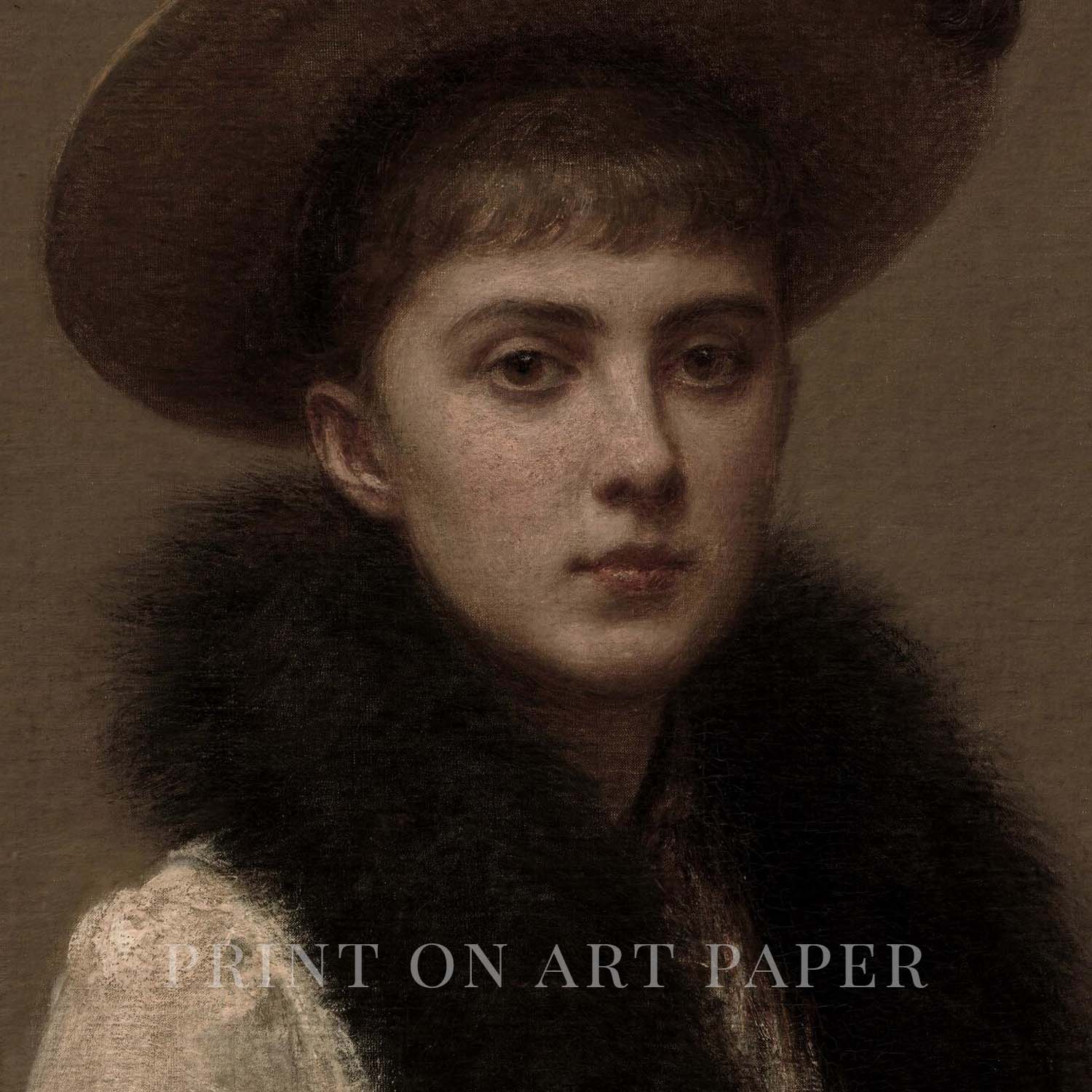 Historical portrait printable wall art with classical fine art portrait style and museum-quality look.
