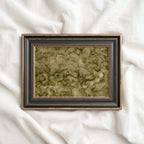Vintage Mossy Green Textured Landscape Printable Wall Art