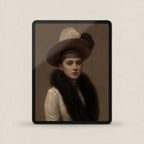 Instant download device wallpaper portrait preview with old world aristocratic aesthetic and fine art portrait style.