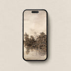 Sepia Autumn Landscape Wallpaper Bundle – Vintage Neutral Tree Aesthetic for iPhone iPad Desktop