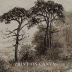 Dark Academia Autumn Landscape Wall Art Printable | Antique Watercolor Neutral Beige Tree Print