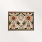 Antique Mediterranean Floral Tapestry Wall Art Printable – Spanish Textile Print (Digital Download)