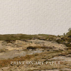 Neutral Brown Boho Landscape Printable Wall Art | Rustic Minimal Decor