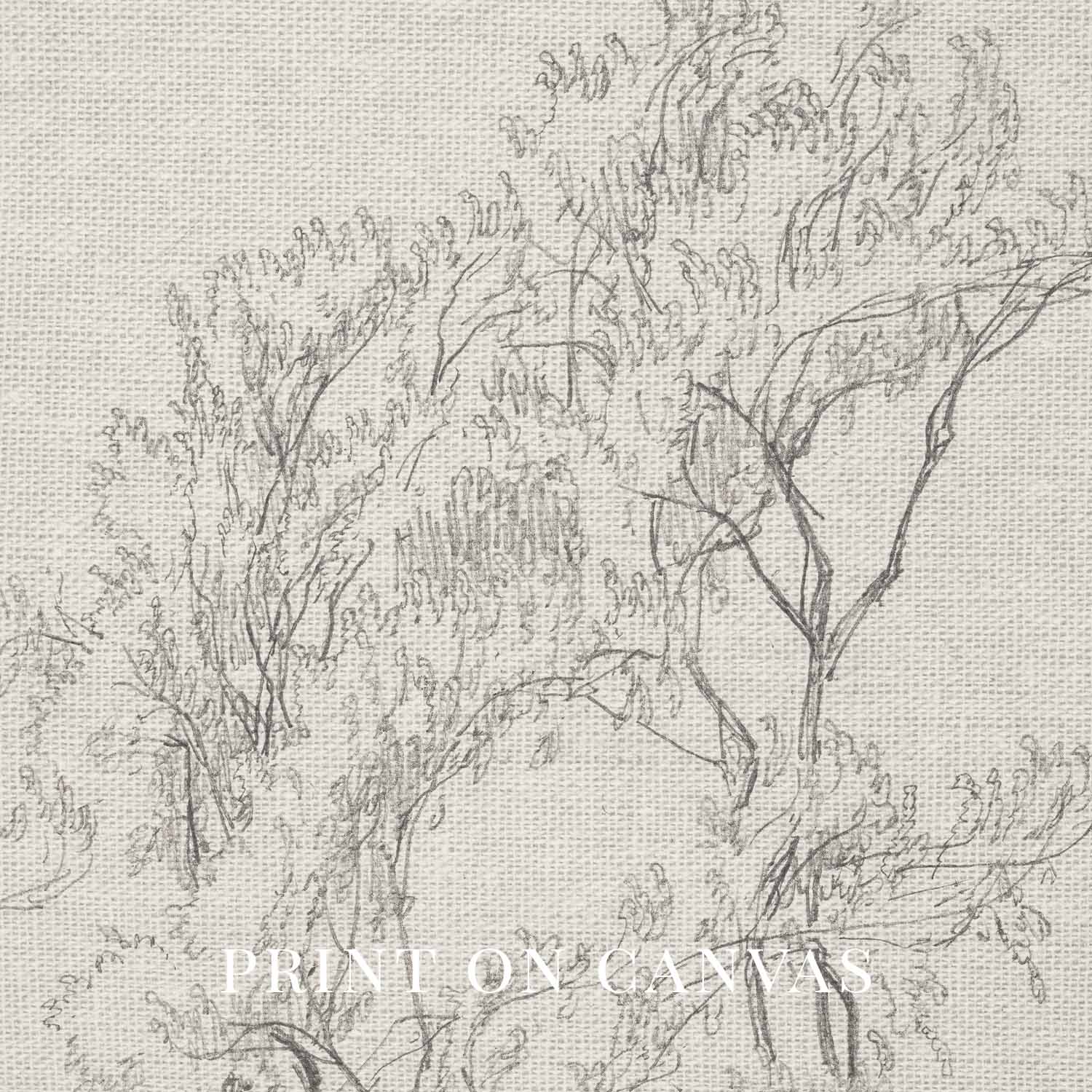 Tree Branch Wall Art Printable | Vintage Botanical Pencil Sketch Print
