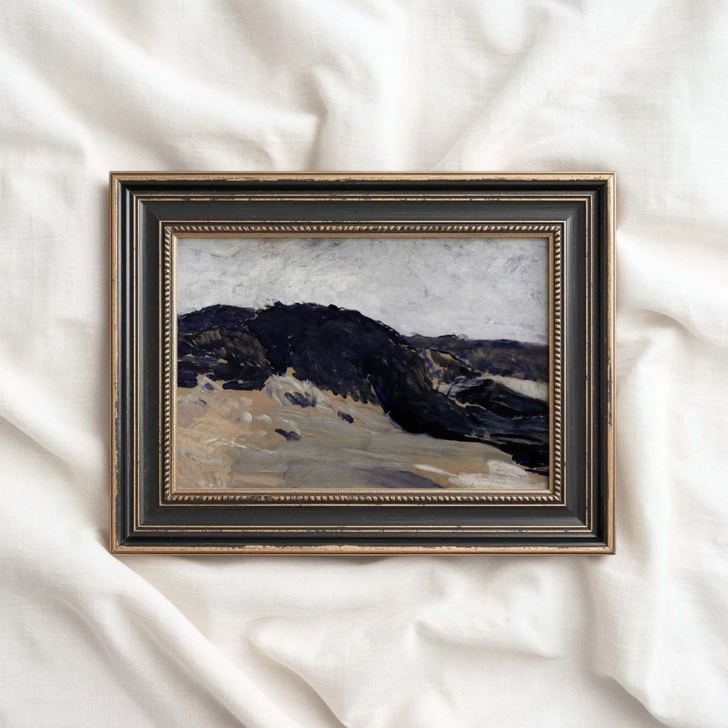Moody Blue Coastal Dunes Printable Wall Art
