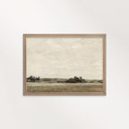 Minimal Earthy Sage Landscape Printable Wall Art | Muted Green Nature Print