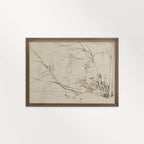 Minimal Landscape Wall Art Printable | Vintage Neutral Pencil Sketch