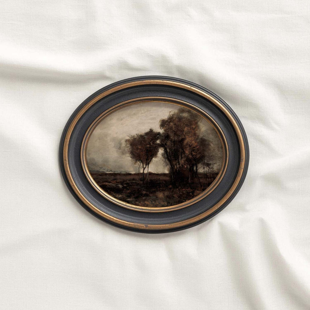 Minimalist black and beige nature print wall decor featuring calm muted landscape and modern neutral aesthetic.