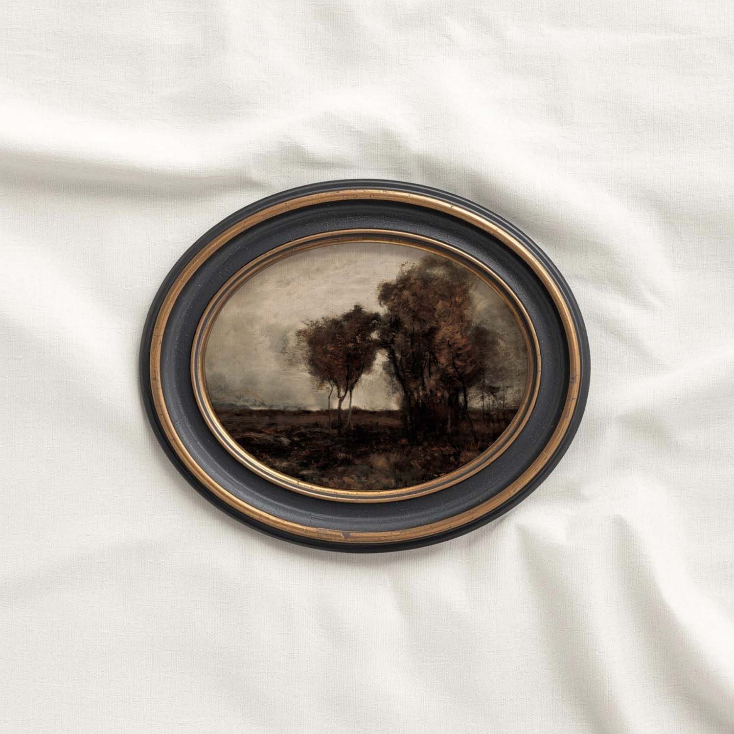 Minimalist black and beige nature print wall decor featuring calm muted landscape and modern neutral aesthetic.