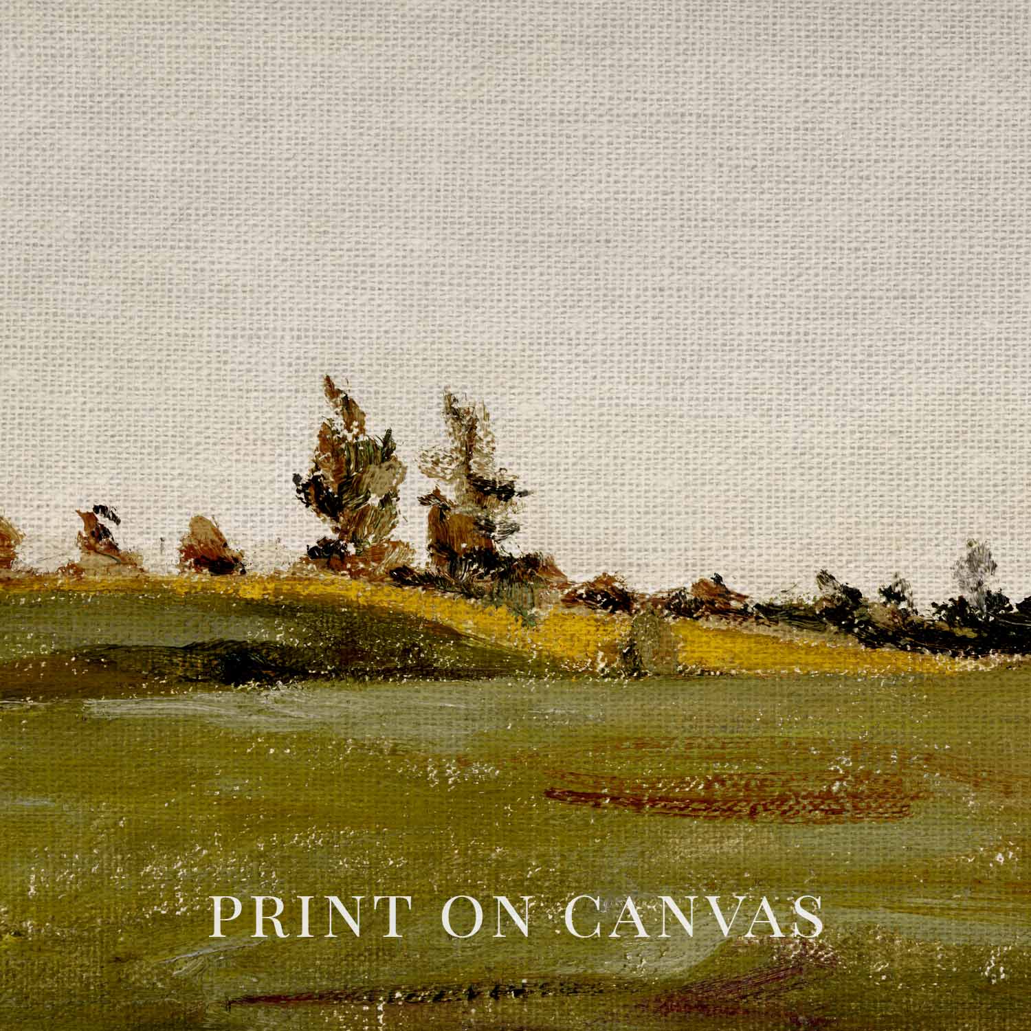 Muted Green Grass Landscape Printable Wall Art